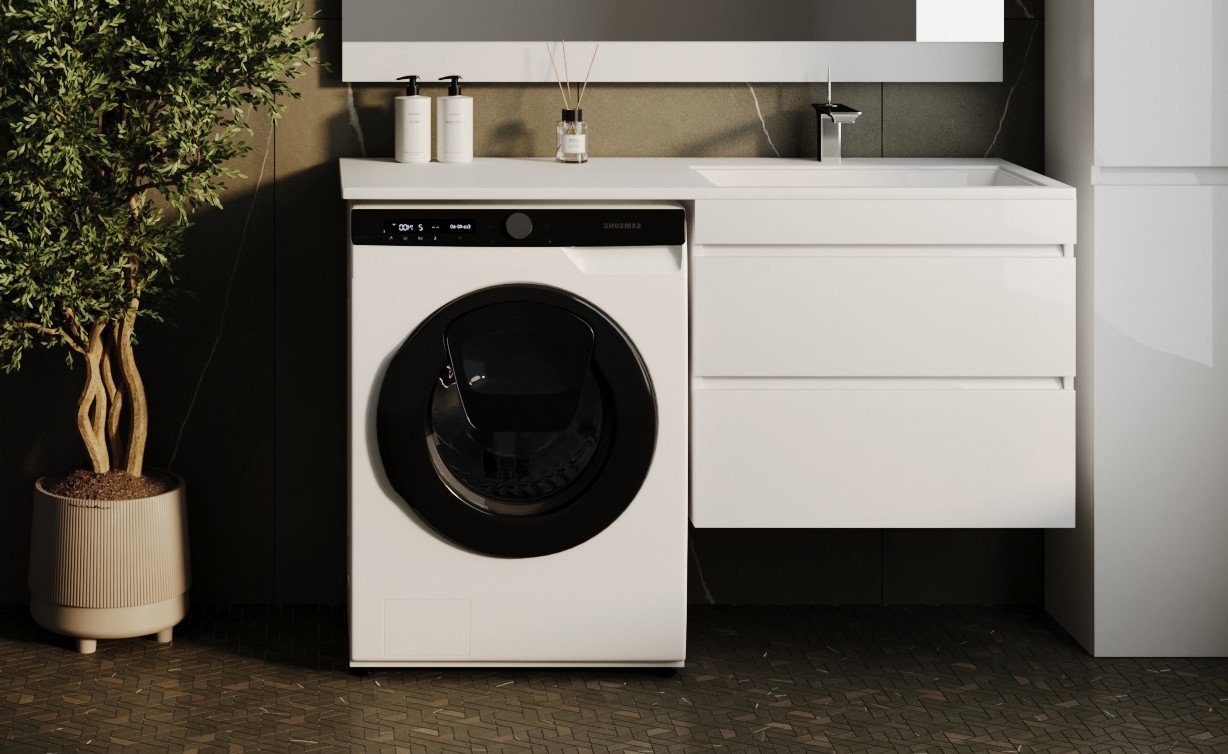 

Symbolite Тумба с умывальником Даллас 130 Люкс Plus + Даллас 130x48.2 (подвесная, правый, эмаль белый)
