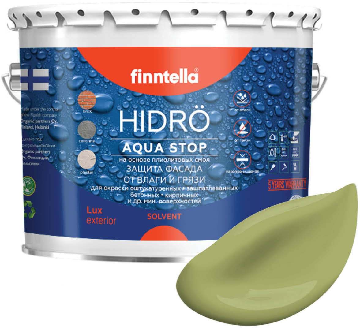

Краска Finntella Hidro Metsa F-14-1-3-FL032 2.7 л (зеленый)