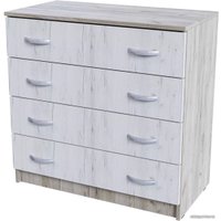 Комод Стендмебель Бася КМ-554-М (дуб крафт белый/дуб крафт серый)