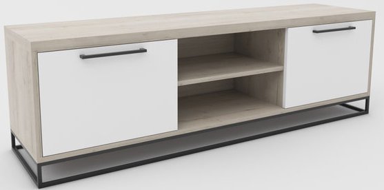 

Тумба Hype Mebel ТВ 150x40 (черный-древесина белая)