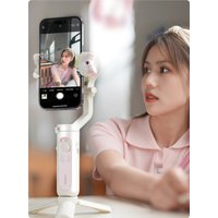 Стабилизатор Hohem iSteady V2s (с телескопическим удлинителем и пультом, белый/розовый)