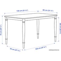 Обеденная группа Ikea Дандэрюд/Ингольф 293.925.40 (сосновый шпон/коричнево-черный)