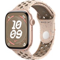 Умные часы Apple Watch Nike Series 10 46 мм (алюминиевый корпус, розовое золото/камень пустыни, спортивный силиконовый ремешок M/L)