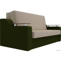 Диван Лига диванов Сенатор 120 106415 (микровельвет, бежевый/зеленый)