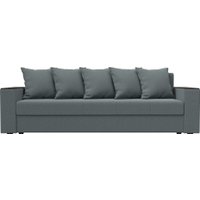 Диван Лига диванов Дубай Лайт полки справа 132282 (рогожка Амур 07 серый)