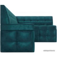 Угловой диван Мебель-АРС Атлантис правый 212x84x135 (сине-зеленый Star Velvet 43 Black Green)