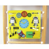 Детский спортивный комплекс Kampfer Helena Ceiling Busyboard (стандарт, натуральный/бизиборд желтый)