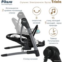 Высокий стульчик Pituso Triola (черная рама/черный)