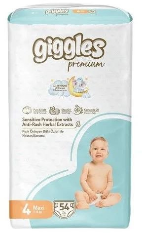 Подгузники Giggles Premium Maxi 4 Jumbo Pack (54 шт)