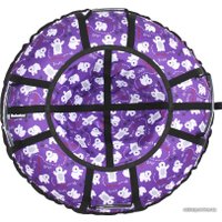 Тюбинг Hubster Люкс Pro 110 см (мишки, фиолетовый)