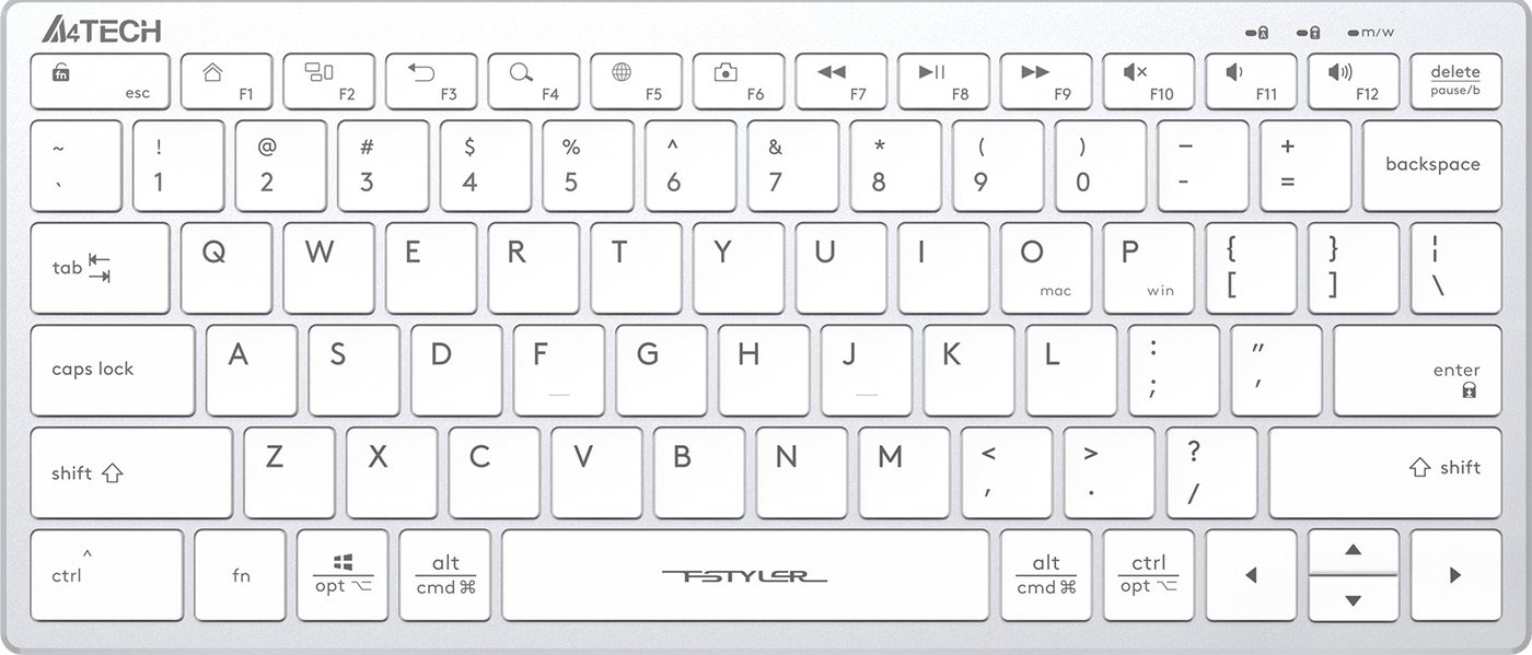 

Клавиатура A4Tech Fstyler FX51 (серебристый/белый)