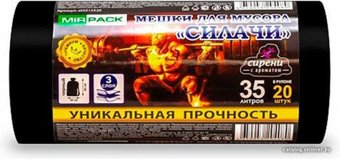 Пакеты для мусора Mirpack Силачи 30 мкм 35 л (20 шт)