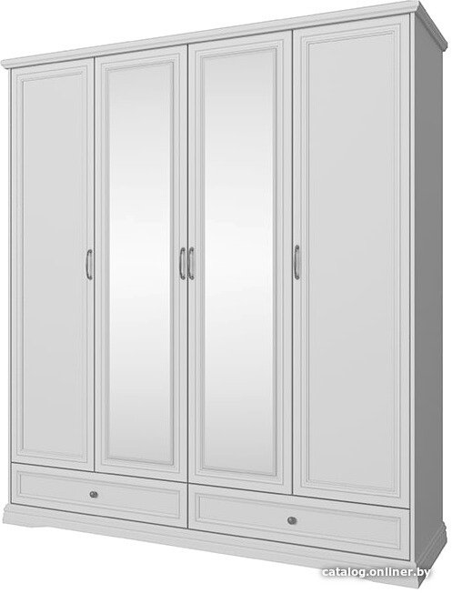 Шкаф распашной Anrex Valencia 4DG2SZ (серый)