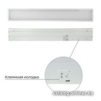 Светодиодная панель Rexant 19мм Опал 1200х180, 40Вт, 180–260В, IP20, 3300Лм, 6500K 606-015