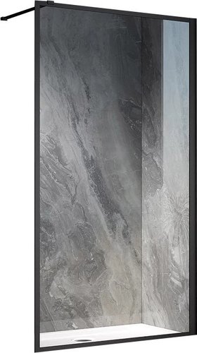 Душевая стенка Veconi 70x200 KR81B-70-01-C8 (стекло прозрачное/черный)