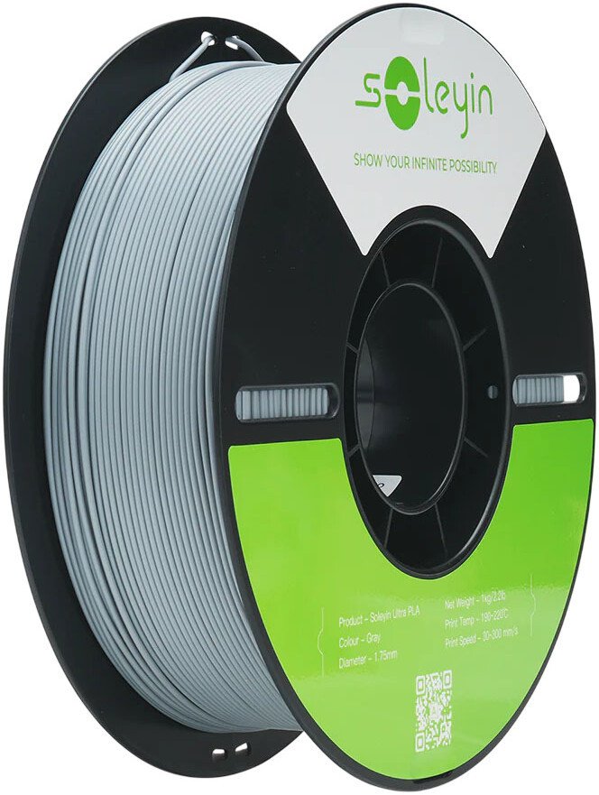 Филамент Creality PLA Soleyin Ultra 1.75мм 3301010517 (1 кг, матовый серый)
