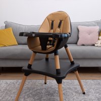 Высокий стульчик Solmax&Kids HW99644 (бежевый/черный)