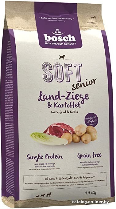 Полувлажный Bosch Soft Senior Land-Ziege & Kartoffel (Коза с Картофелем) 1 кг