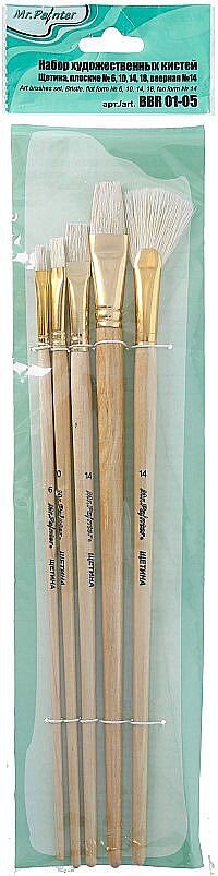 

Набор кистей Mr.Painter щетина BBR 01-05 (5 шт)