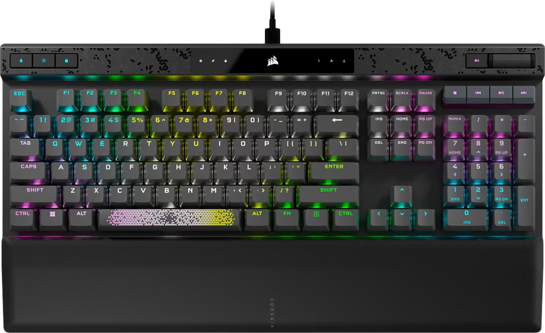 

Клавиатура Corsair K70 Max RGB (темно-серый, Corsair MGX, нет кириллицы)