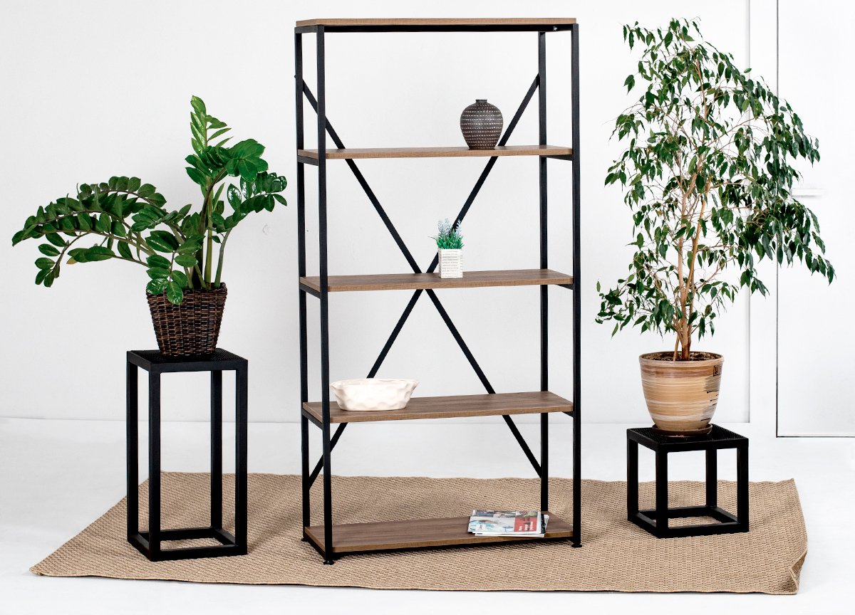 

Стеллаж Millwood Neo Loft CH-1 (дуб табачный craft/черный)