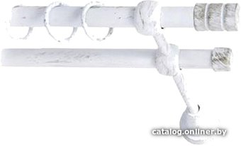 Карниз для штор Lm Decor Цилиндр (белое золото, гладкая, 3м 16мм, 2 ряда)