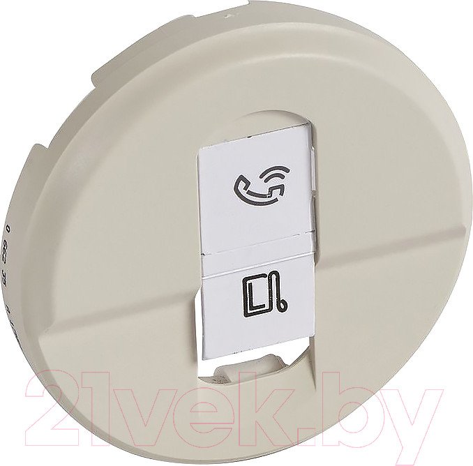 

Накладка для компьютерной/телефонной розетки Legrand Celiane 66235 (слоновая кость)