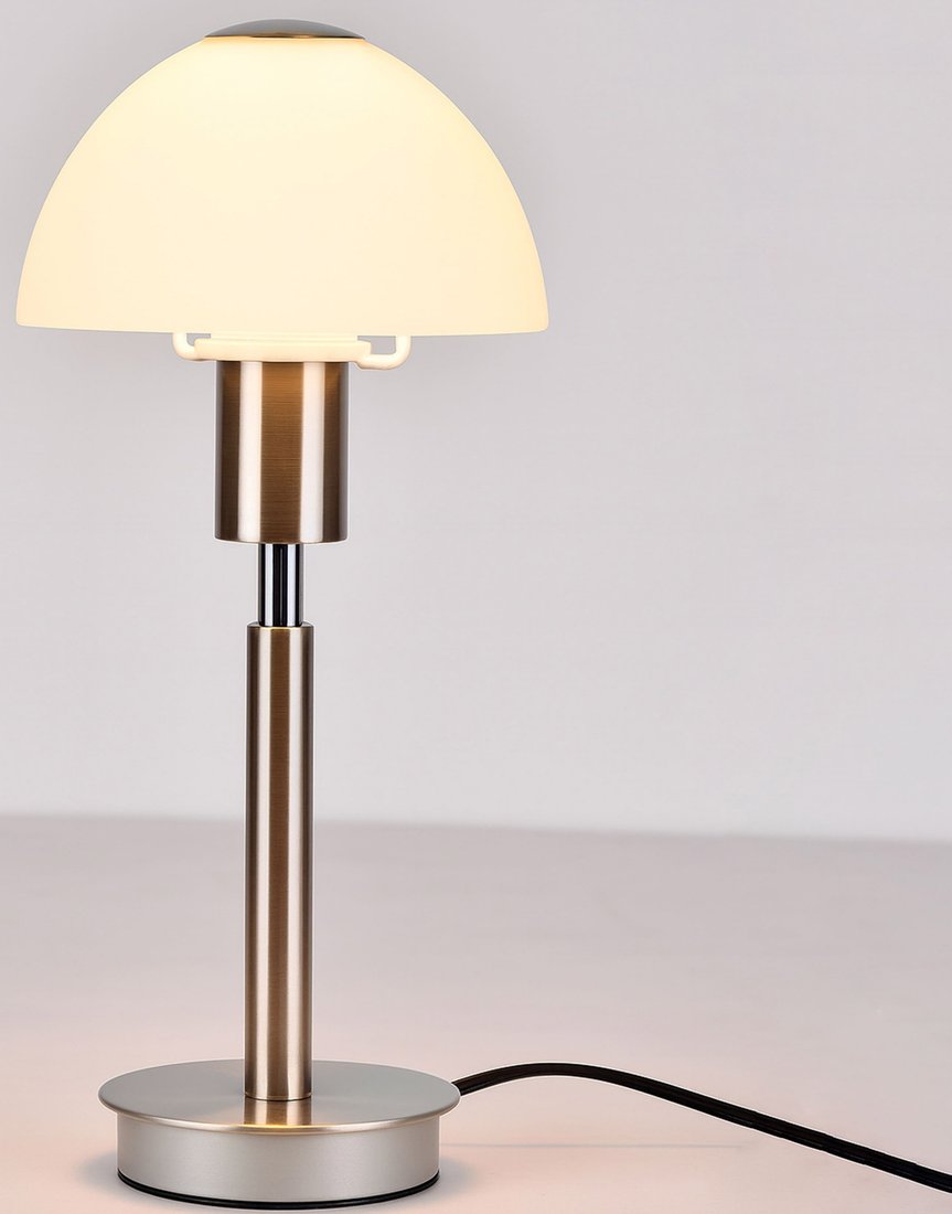 

Настольная лампа AksHome Kaleo E14 (белый/серебристый)