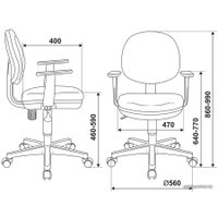 Компьютерное кресло Бюрократ CH-W356AXSN/15-107 (голубой)