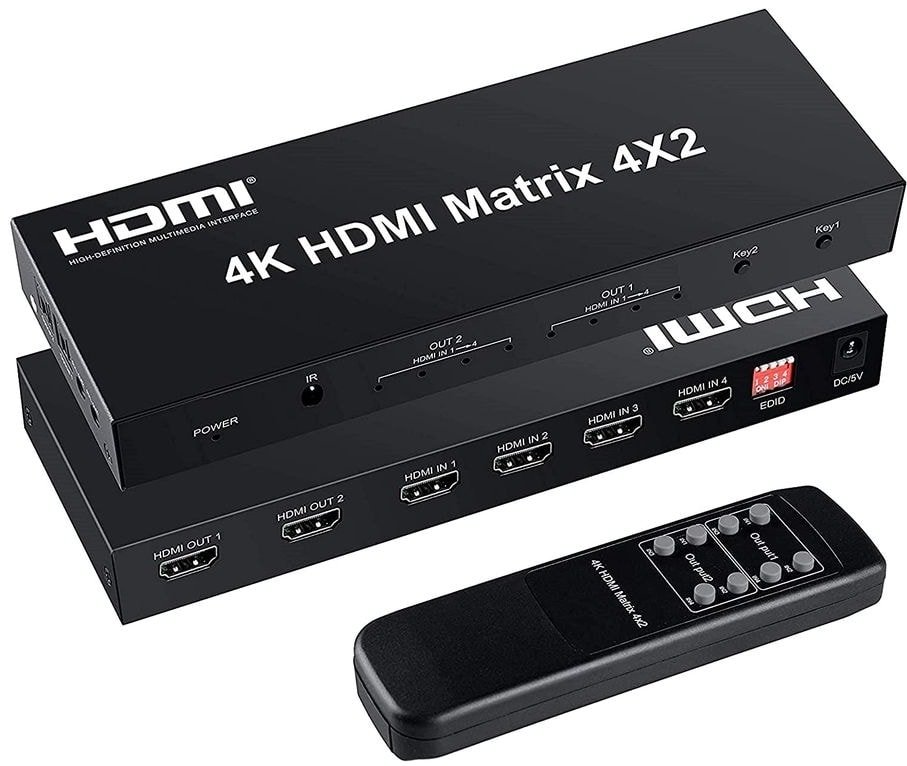 

Переключатель USBTOP 4K HDMI Matrix 4x2 & Audio