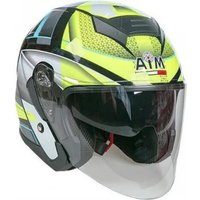 Мотошлем AIM JK526 526-014-XL (XL, желтый/серый/черный)