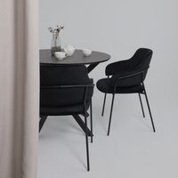 Кухонный стол Аврора Мехико 3Д D950 (камень черный/черный матовый)