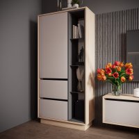 Шкаф распашной Аквилон Рэя №5.1 (туя светлый/кашемир)