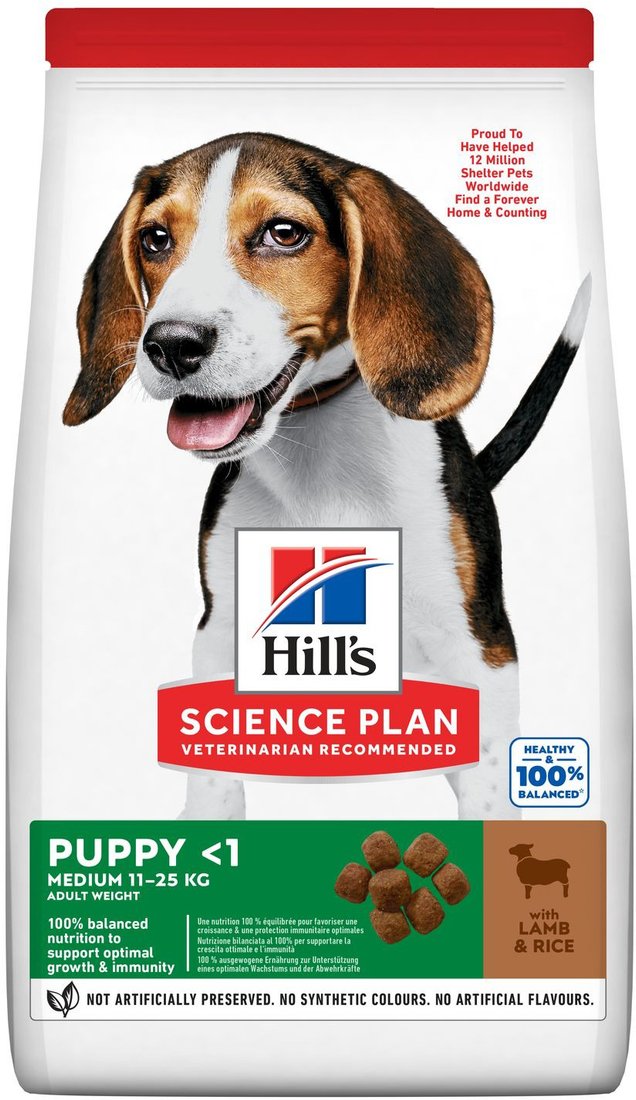 

Сухой корм для собак Hill's Science Plan Puppy Medium с ягненком 14 кг