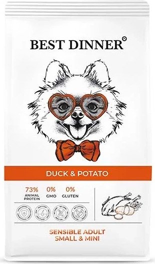 

Сухой корм для собак Best Dinner Adult Sensible Mini Duck & Potato (10 кг)