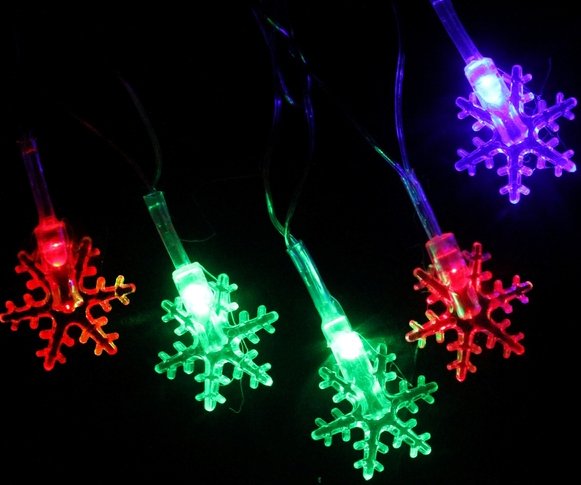 

Новогодняя гирлянда Luazon Метраж Снежинки малые Led-20 (5 м, мульти) [541525]