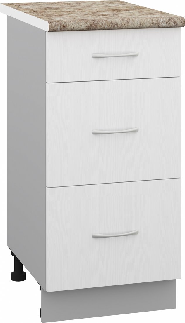 

Шкаф напольный Кортекс-мебель Корнелия Лира НШ40р3ш (белый/мадрид)