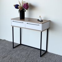 Туалетный столик без зеркала Shtabe Royal 5211 эко (макиато/черный/р.черная)