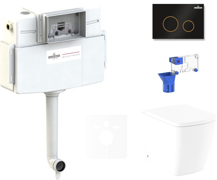 

Унитаз приставной Lavinia Boho Relfix Aveo Rimless 5 в 1 87551080 (черный/золотистый пластик)