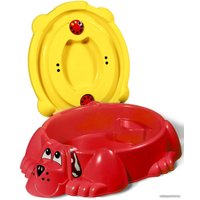 Песочница-бассейн PalPlay Собачка с крышкой 432 (красный/желтый)