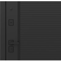 Металлическая дверь Guard Line зеркало графит/шагрень белая (86x205, правая)