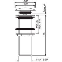 Донный клапан Jaquar ALD-GDS-727L130