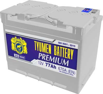 

Автомобильный аккумулятор Tyumen Battery Premium L+ (77 А·ч)