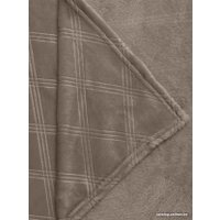 Плед Tex Republic Elite Клетка Фланель Евро 93383 (бежевый)