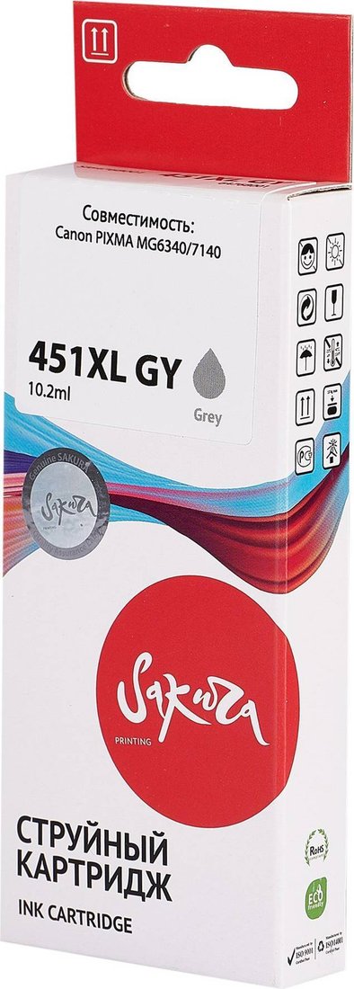 

Картридж Sakura Printing SI6476B001 (аналог Canon 451XL GY)