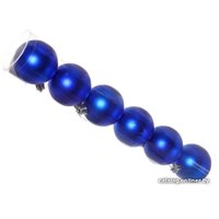 Елочная игрушка Серпантин Матовый шар 6 см 6 шт (синий) 183-887