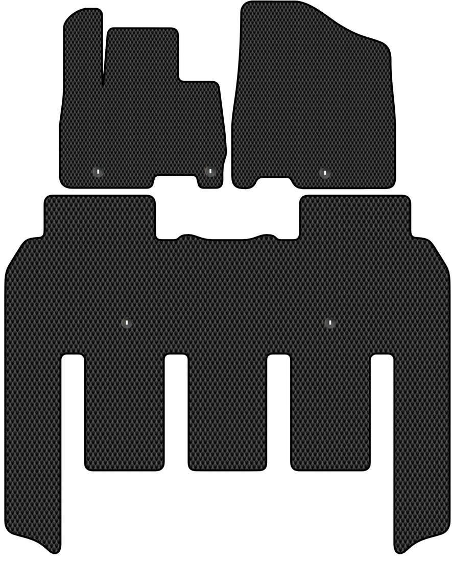 

Комплект ковриков для авто Alicosta Kia Carnival IV (минивэн / KA4/ 7 мест) 2020 - Н.В. (черный, ромб)