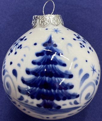 Елочная игрушка Гжель Елочка NHP211027011800