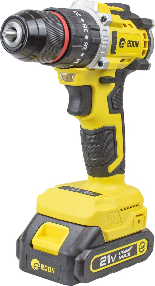 Ударная дрель-шуруповерт Edon Super AD-21PBL (с 2-мя АКБ, кейс)