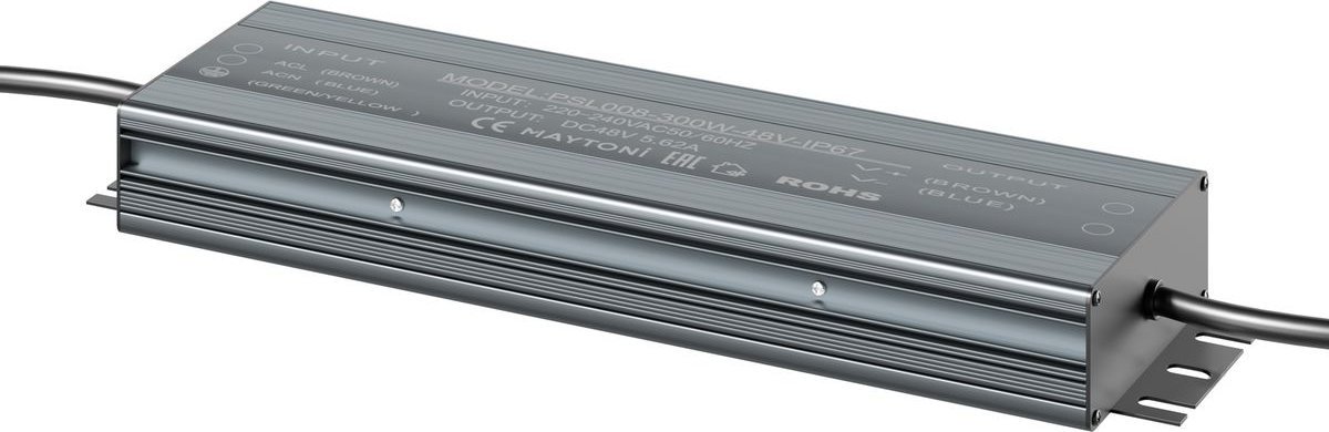 

Блок питания Maytoni Magnetic track system 48V 300W IP67 6.25A PSL008-300W-48V-IP67